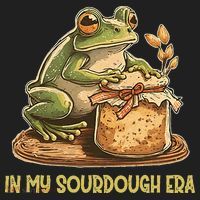 In My Sourdough Era Funny Frog Baking Bread Hat thumb 2
