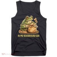 In My Sourdough Era Funny Frog Baking Bread Tank Top thumb 0