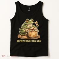 In My Sourdough Era Funny Frog Baking Bread Tank Top thumb 2