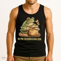 In My Sourdough Era Funny Frog Baking Bread Tank Top thumb 3