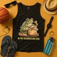 In My Sourdough Era Funny Frog Baking Bread Tank Top thumb 4