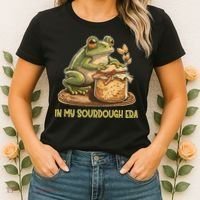 In My Sourdough Era Funny Frog Baking Bread Women's T-Shirt thumb 2