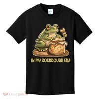 In My Sourdough Era Funny Frog Baking Bread Kids T-Shirt thumb 0