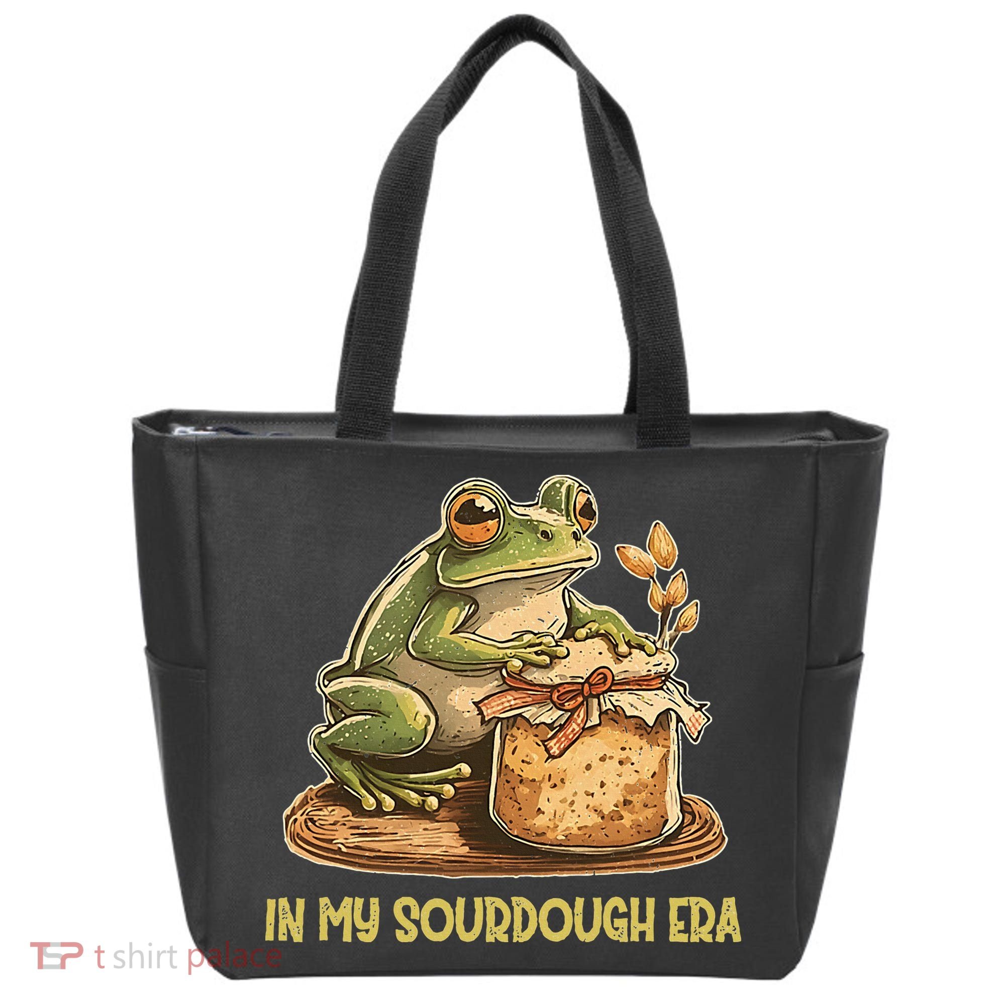 In My Sourdough Era Funny Frog Baking Bread Tote Bag