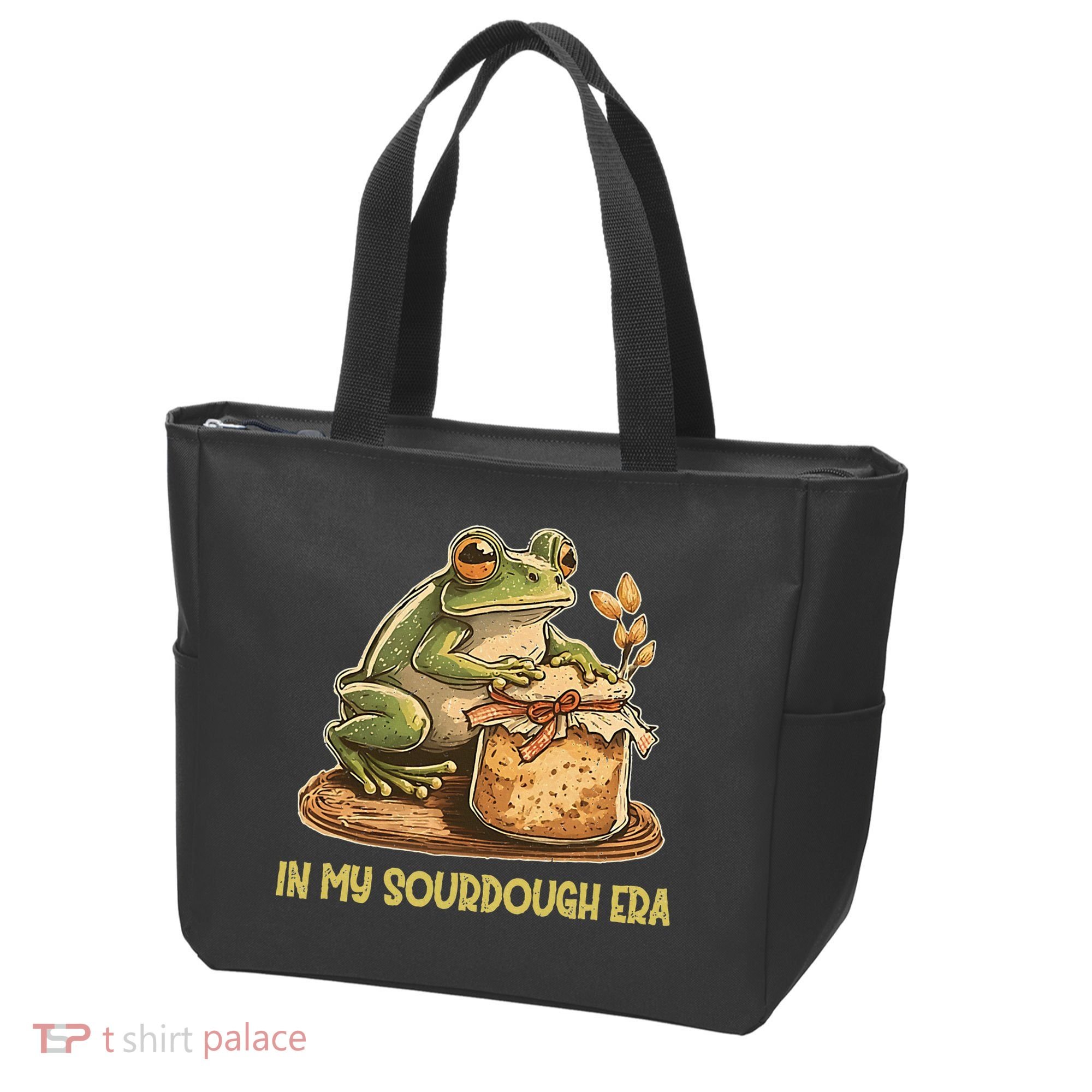 In My Sourdough Era Funny Frog Baking Bread Tote Bag