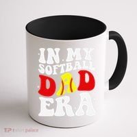 In My Softball Dad Era Softball Dad Coffee Mug thumb 1