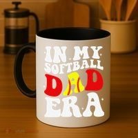 In My Softball Dad Era Softball Dad Coffee Mug thumb 4