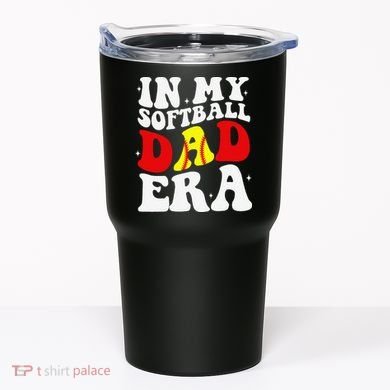 In My Softball Dad Era Softball Dad Tumbler