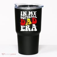 In My Softball Dad Era Softball Dad Tumbler thumb 0