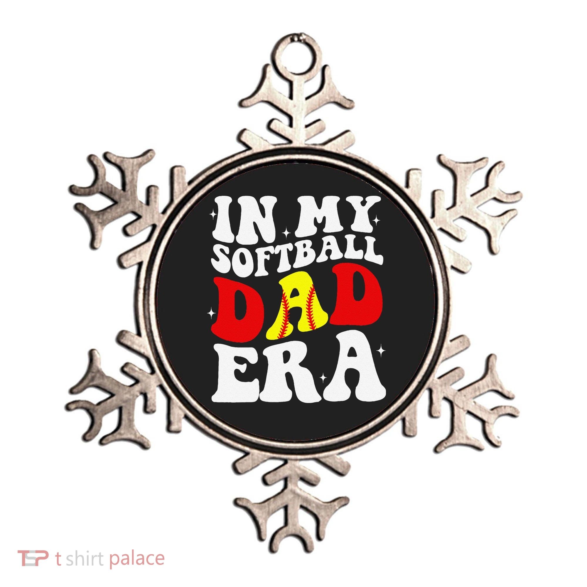 In My Softball Dad Era Softball Dad Ornament