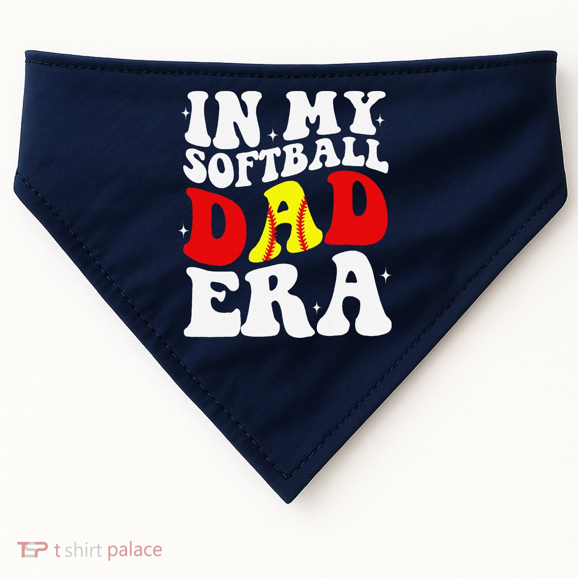 In My Softball Dad Era Softball Dad USA-Made Doggie Bandana