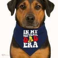 In My Softball Dad Era Softball Dad USA-Made Doggie Bandana thumb 1