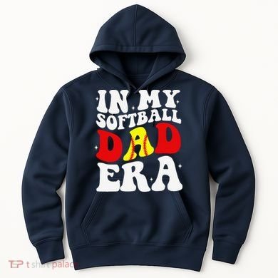 In My Softball Dad Era Softball Dad Hoodie