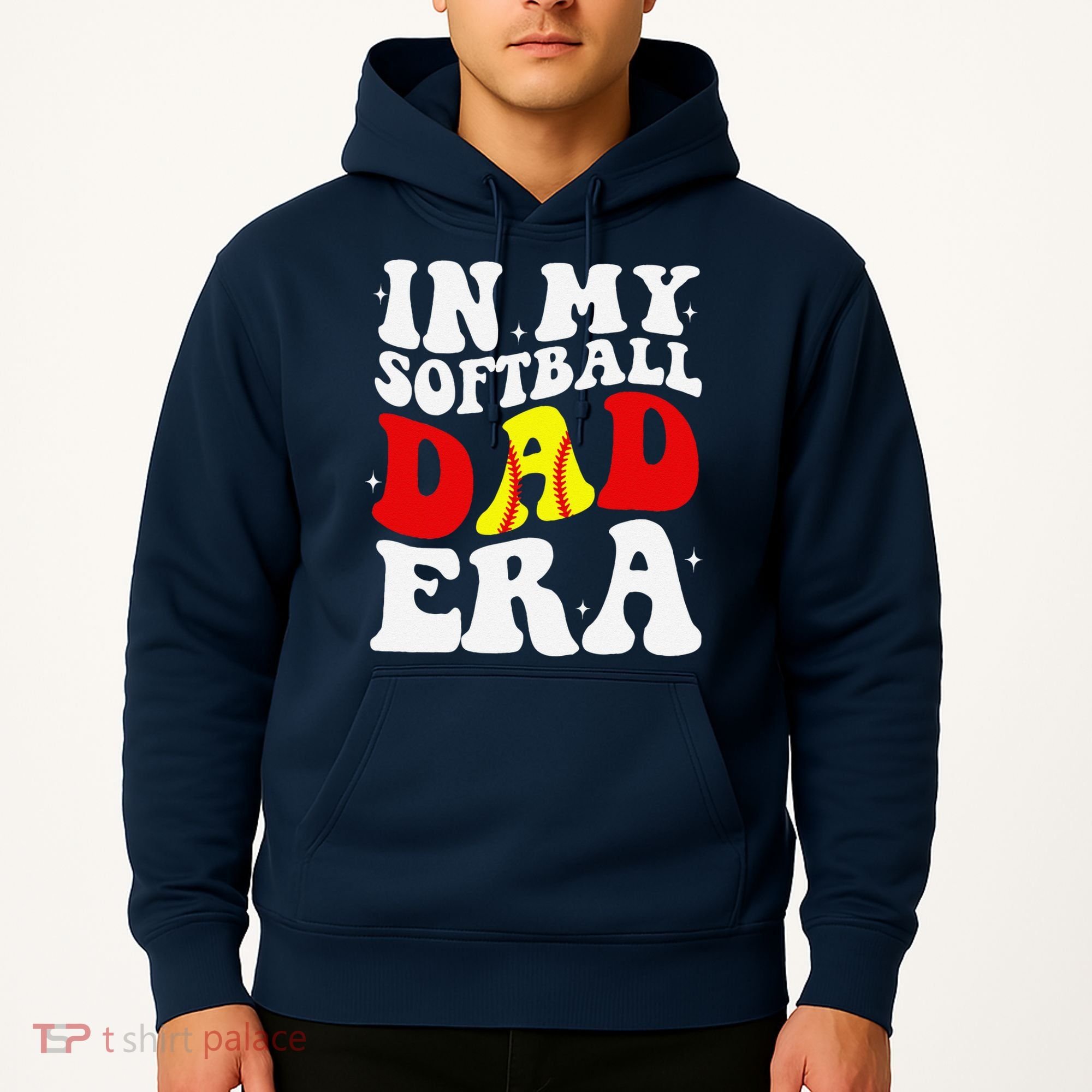 In My Softball Dad Era Softball Dad Hoodie