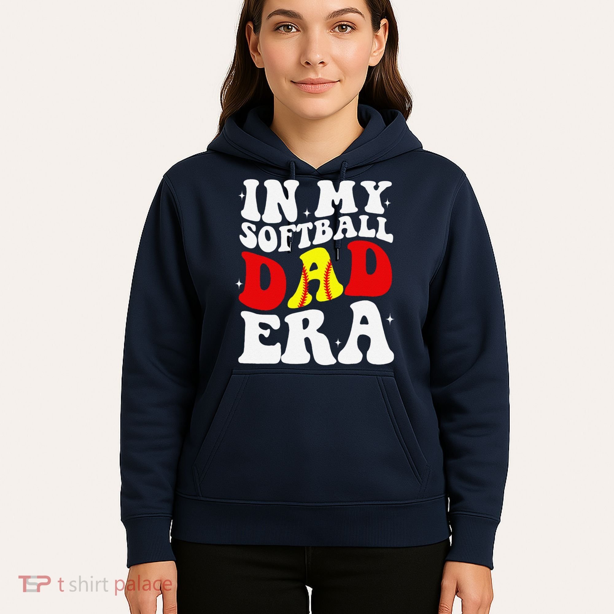 In My Softball Dad Era Softball Dad Hoodie
