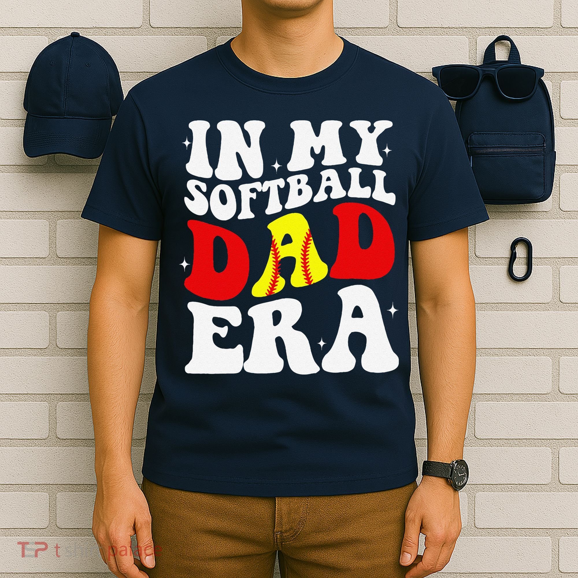 In My Softball Dad Era Softball Dad T-Shirt