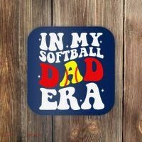 In My Softball Dad Era Softball Dad Coaster thumb 0