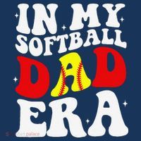 In My Softball Dad Era Softball Dad Golf Towel thumb 3