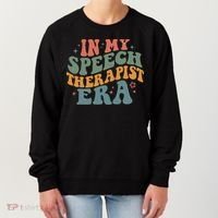 In My Speech Therapist Era Retro SLP Therapists Teacher Women's Sweatshirt thumb 0