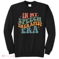 In My Speech Therapist Era Retro SLP Therapists Teacher Sweatshirt thumb 0