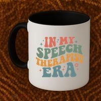 In My Speech Therapist Era Retro SLP Therapists Teacher Coffee Mug thumb 2