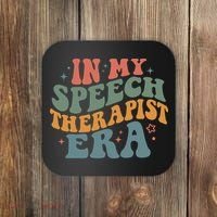 In My Speech Therapist Era Retro SLP Therapists Teacher Coaster thumb 0