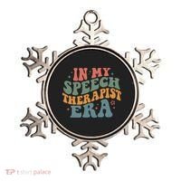 In My Speech Therapist Era Retro SLP Therapists Teacher Ornament thumb 0