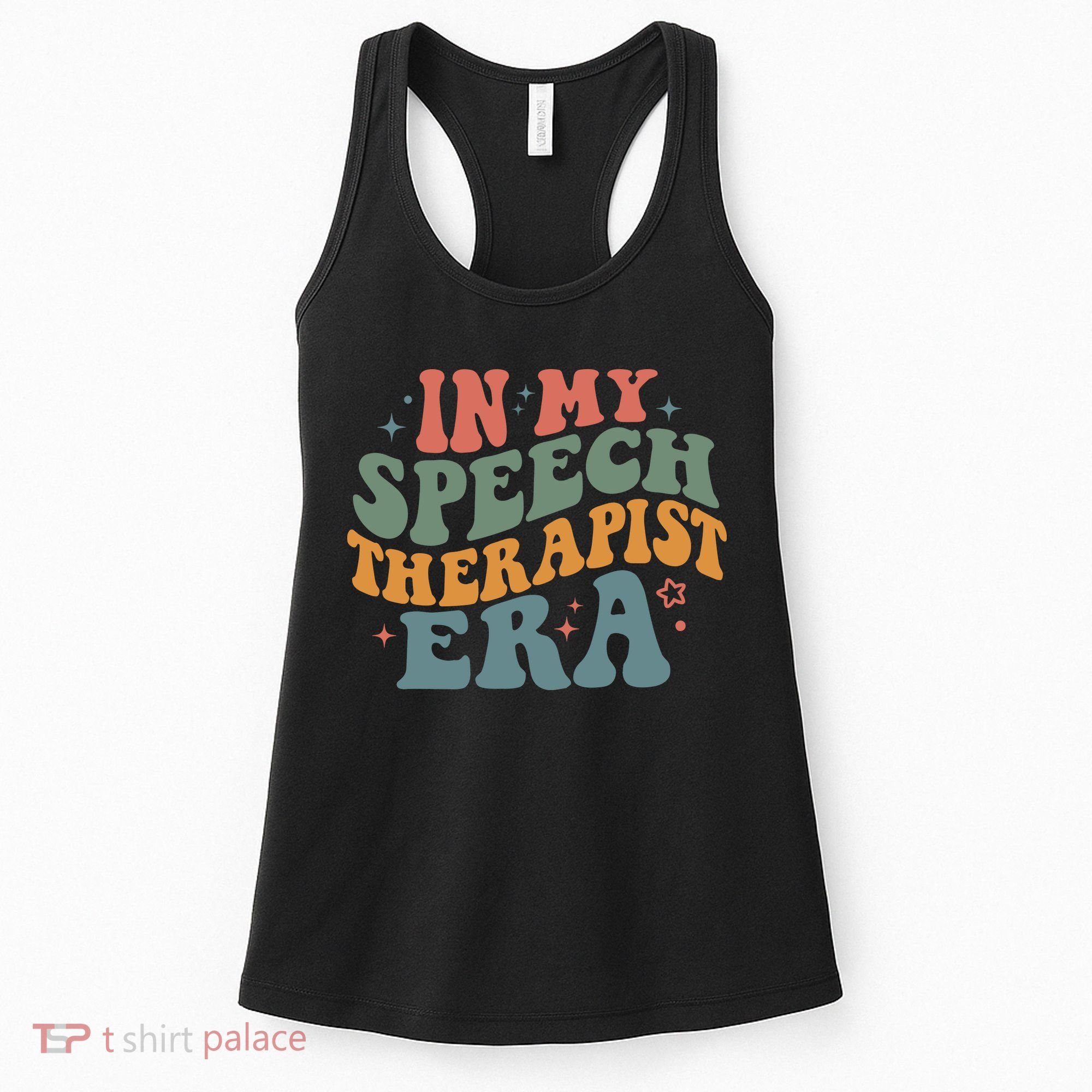 In My Speech Therapist Era Retro SLP Therapists Teacher Women's Tank Top