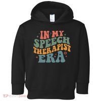 In My Speech Therapist Era Retro SLP Therapists Teacher Toddler Hoodie thumb 0
