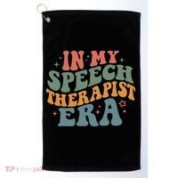 In My Speech Therapist Era Retro SLP Therapists Teacher Golf Towel thumb 0
