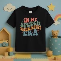 In My Speech Therapist Era Retro SLP Therapists Teacher Toddler T-Shirt thumb 3