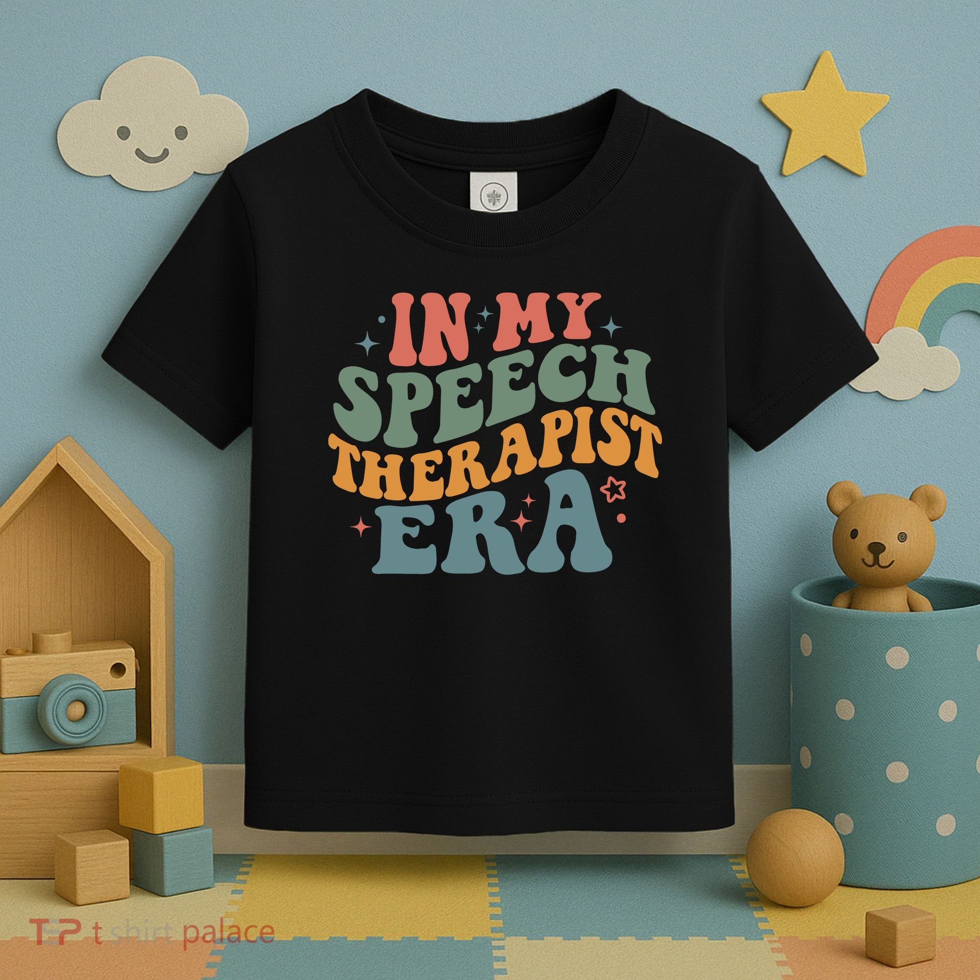 In My Speech Therapist Era Retro SLP Therapists Teacher Toddler T-Shirt