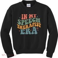 In My Speech Therapist Era Retro SLP Therapists Teacher Kids Sweatshirt thumb 0
