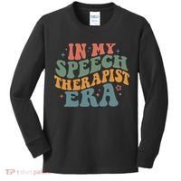In My Speech Therapist Era Retro SLP Therapists Teacher Kids Long Sleeve Shirt thumb 0