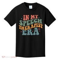 In My Speech Therapist Era Retro SLP Therapists Teacher Kids T-Shirt thumb 0
