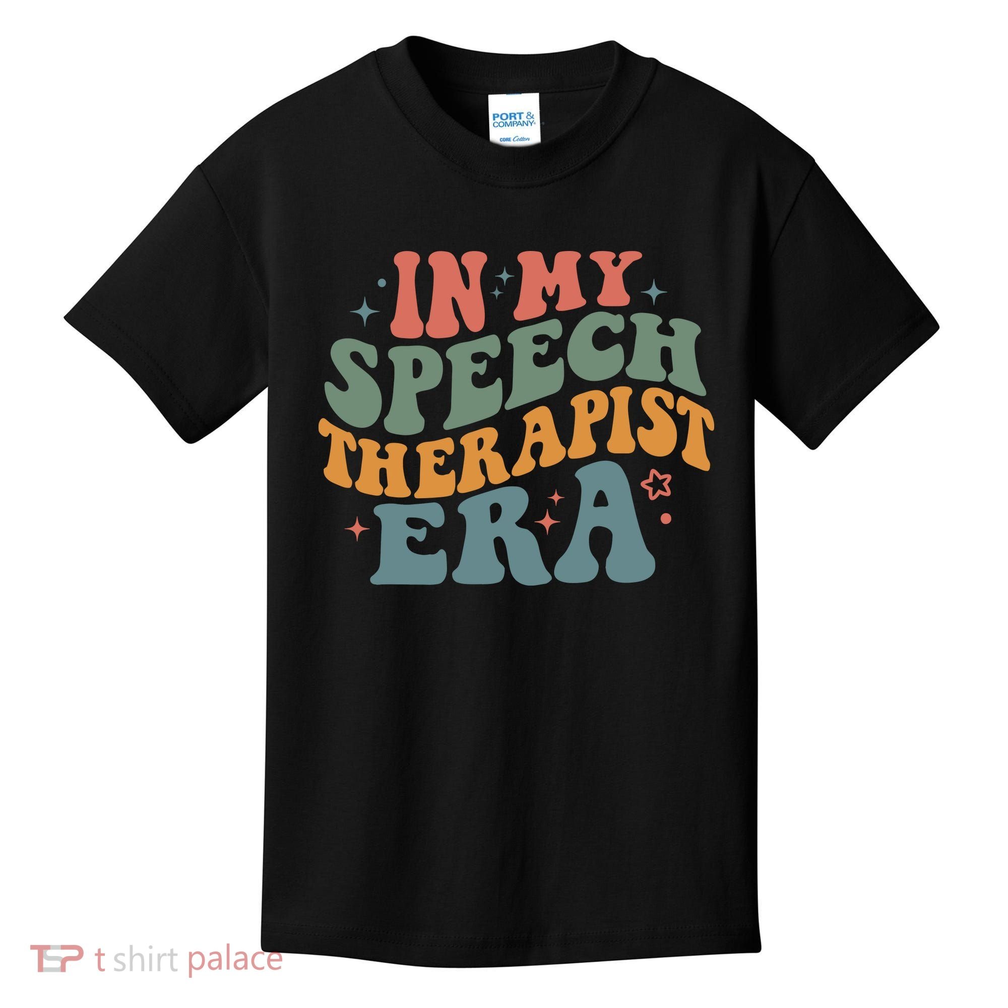 In My Speech Therapist Era Retro SLP Therapists Teacher Kids T-Shirt