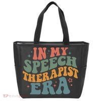 In My Speech Therapist Era Retro SLP Therapists Teacher Tote Bag thumb 0