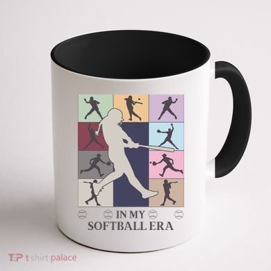 In My Softball Era Coffee Mug back