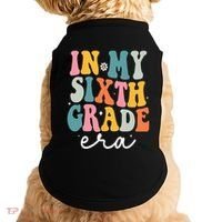 In My Sixth 6th Grade Era Groovy Back To School Teacher Doggie Tank thumb 0