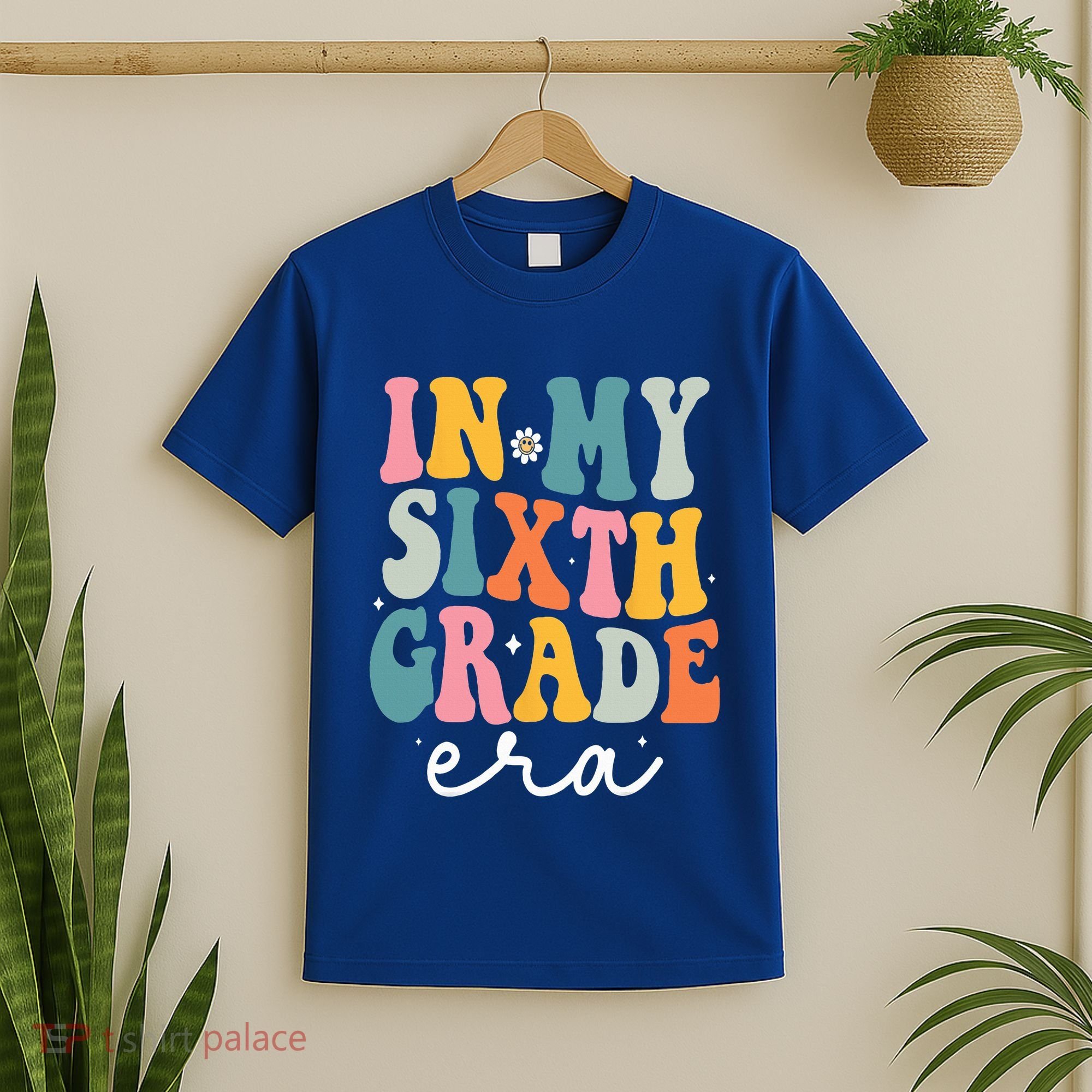 In My Sixth 6th Grade Era Groovy Back To School Teacher T-Shirt