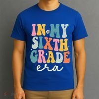 In My Sixth 6th Grade Era Groovy Back To School Teacher T-Shirt thumb 3