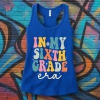 In My Sixth 6th Grade Era Groovy Back To School Teacher Women's Tank Top thumb 3