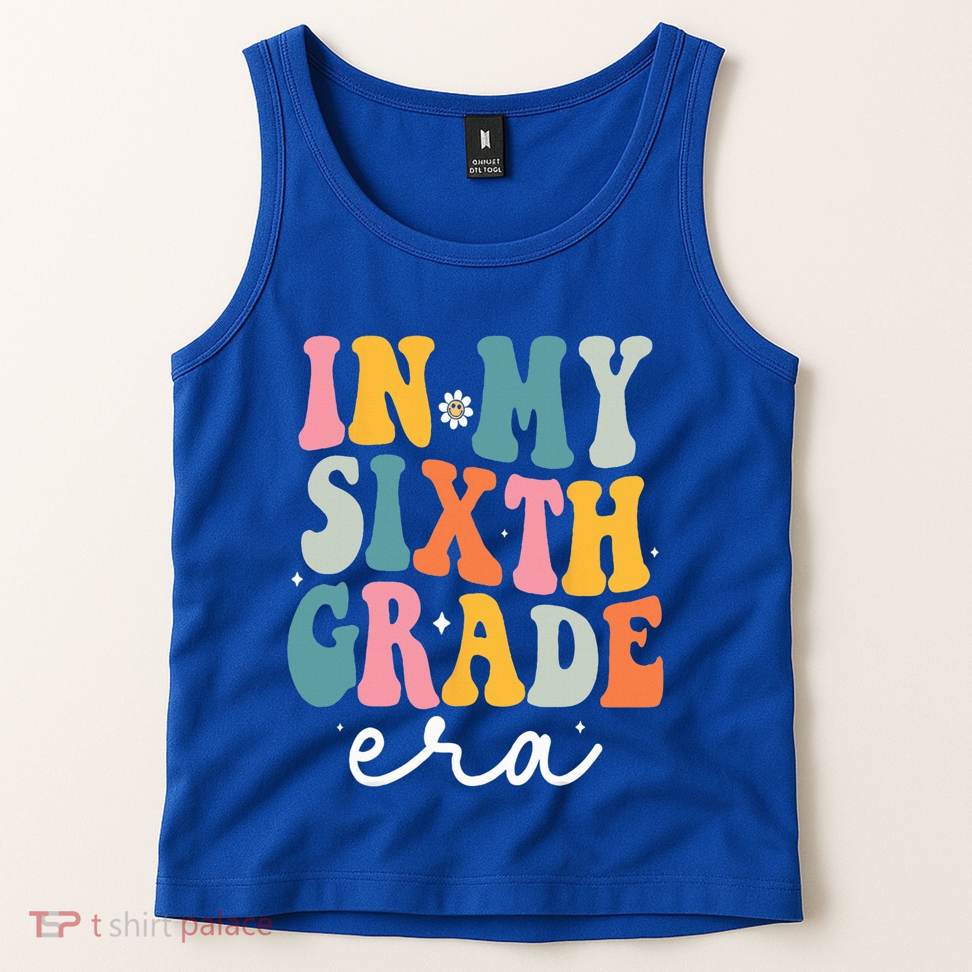 In My Sixth 6th Grade Era Groovy Back To School Teacher Tank Top