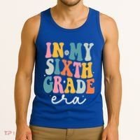 In My Sixth 6th Grade Era Groovy Back To School Teacher Tank Top thumb 3