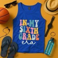 In My Sixth 6th Grade Era Groovy Back To School Teacher Tank Top thumb 4