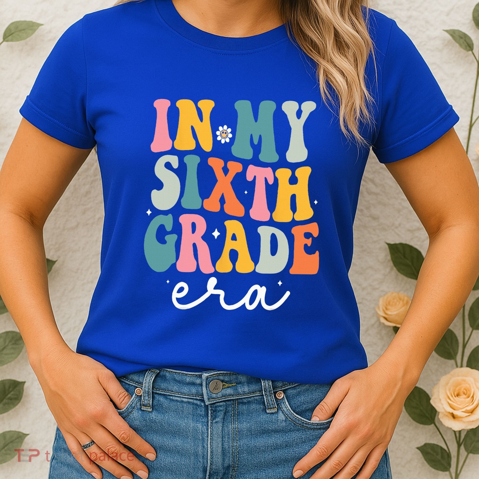 In My Sixth 6th Grade Era Groovy Back To School Teacher Women's T-Shirt