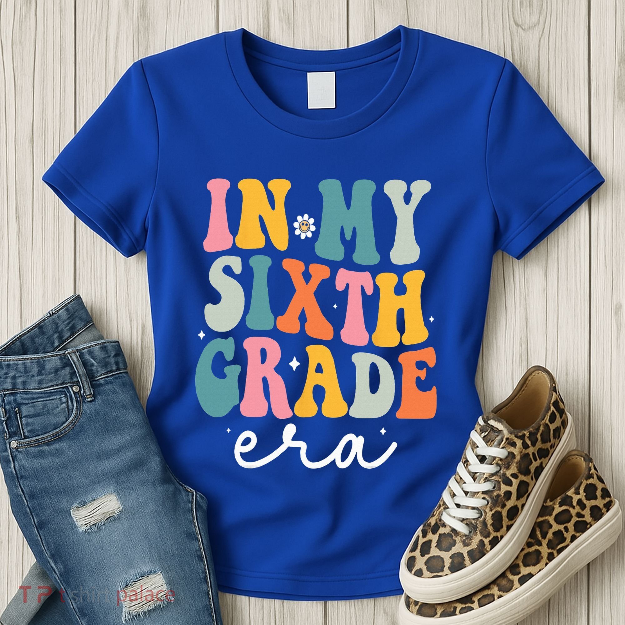 In My Sixth 6th Grade Era Groovy Back To School Teacher Women's T-Shirt