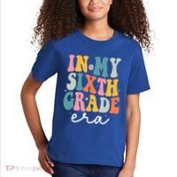 In My Sixth 6th Grade Era Groovy Back To School Teacher Kids T-Shirt thumb 2