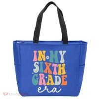 In My Sixth 6th Grade Era Groovy Back To School Teacher Tote Bag thumb 0