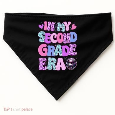 In My Second Grade Era Back To School 2nd Grade Teacher USA-Made Doggie Bandana